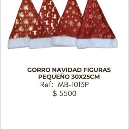 Gorro Navidad Figuras Pequeño 30x25cm
