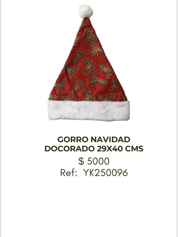screenshot-57 Gorro Navidad Decorado 29x40cm