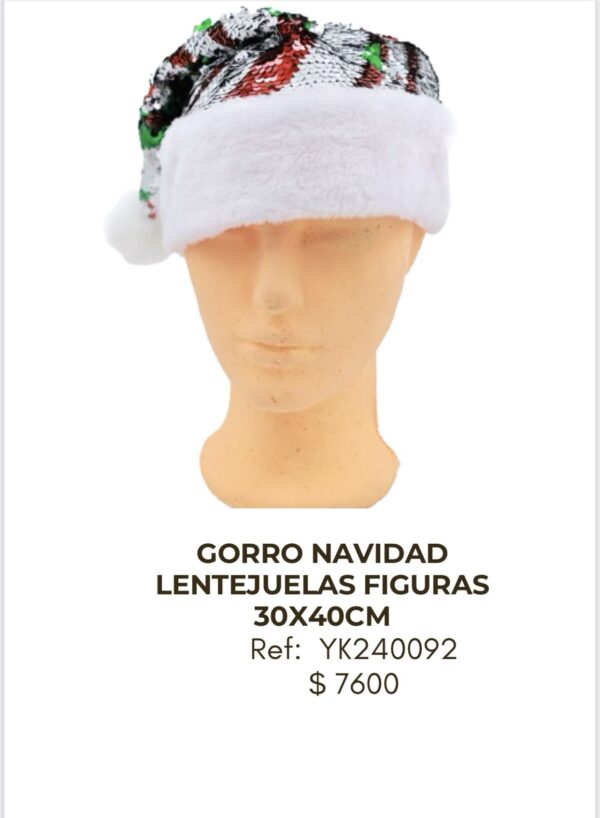 screenshot-51 Gorro Navidad Lentejuelas Figuras 30x40cm