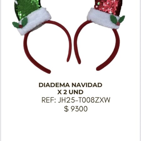 Diadema de Navidad x 2 unidades
