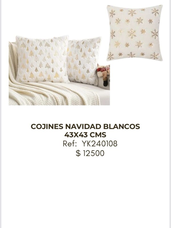 Cojines Navidad Blancos 43 x 43 cm