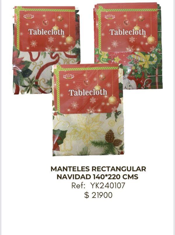 Manteles Rectangulares Navidad 140 x 220 cm