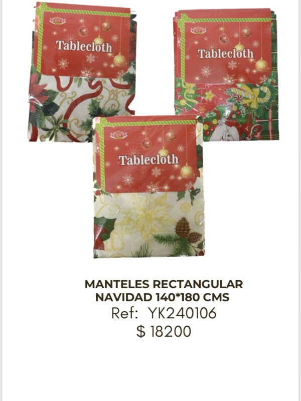 Manteles Rectangulares Navidad 140 x 180 cm