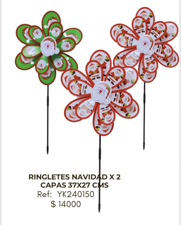 Ringletes Navidad x2 Capas 37x27 cm